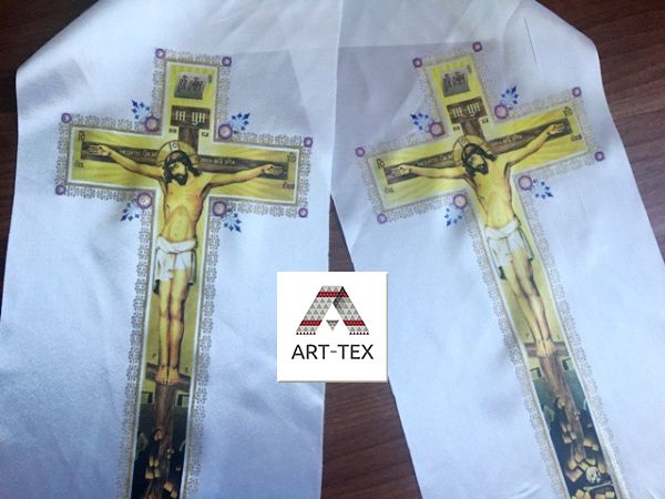 Рушник атлас "Крест золотой"