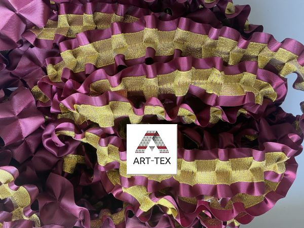 Рюши 5см/25м - атлас/парча