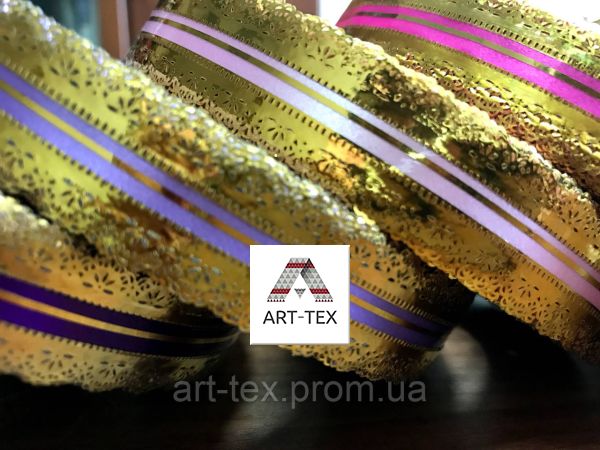 Стрічка флористична "Коронка" А2/25, Plastiflora