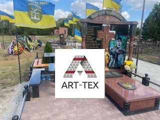 Мемориальний комплекс військовому ЗСУ, чорний граніт, мармур, фотоскло