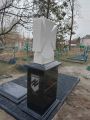 Мемориальний комплекс військовому ЗСУ, чорний граніт, мармур, фотоскло